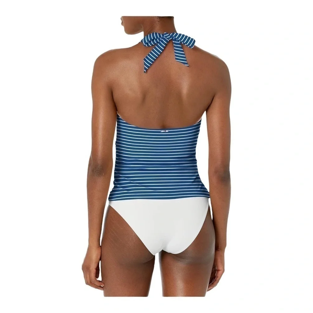 Tommy Hilfiger Ruched Tankini Swimsuit Top - Sail Away Stripe NWT
